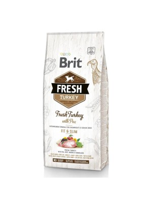 Brit Fresh Turkey with Pea Adult Fit Slim для собак с индейкой 2.5 кг