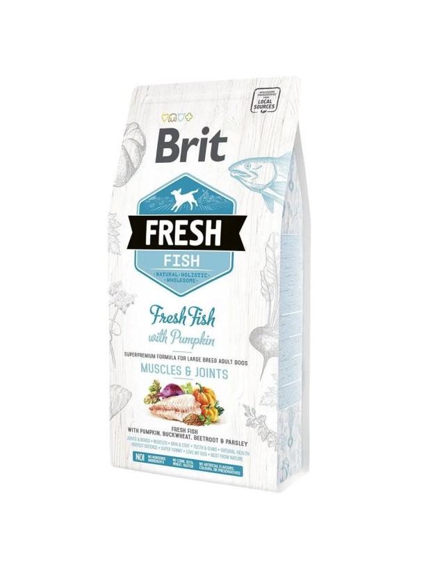 Brit Fresh Fish Pumpkin Adult Large для собак крупных пород с рыбой и тыквой 12 кг