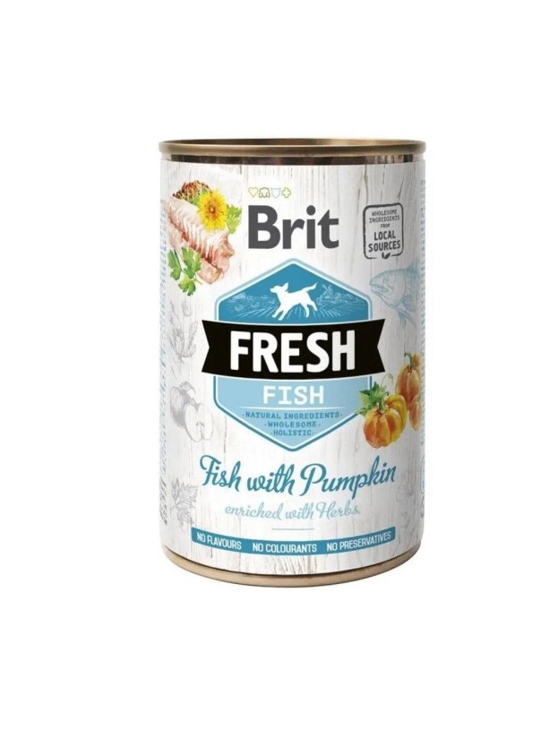 Влажный корм Brit Fresh Fish Pumpkin с рыбой и тыквой 400 г