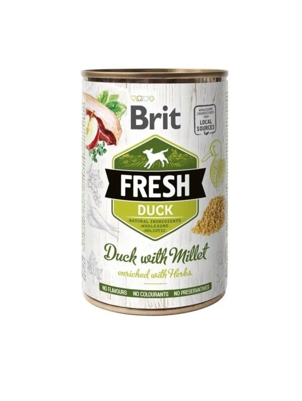 Влажный корм Brit Fresh Duck Millet с уткой и пшеном 400 г