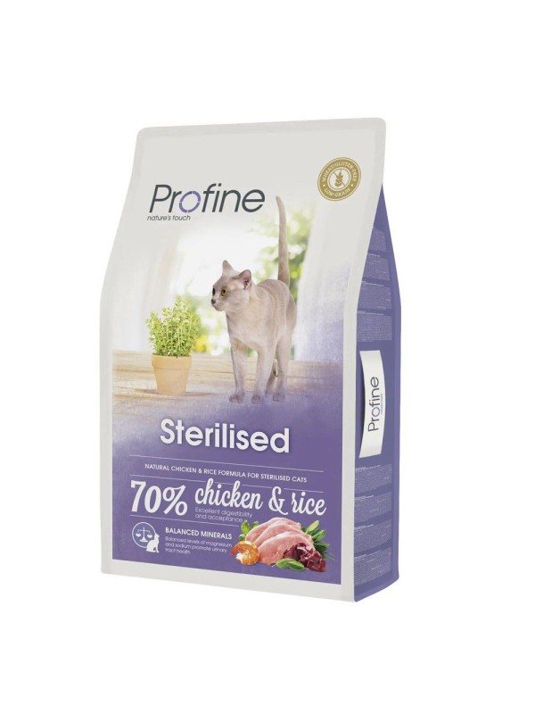 Profine Cat Sterilised для стерилизованных кошек с курицей и рисом 10 кг