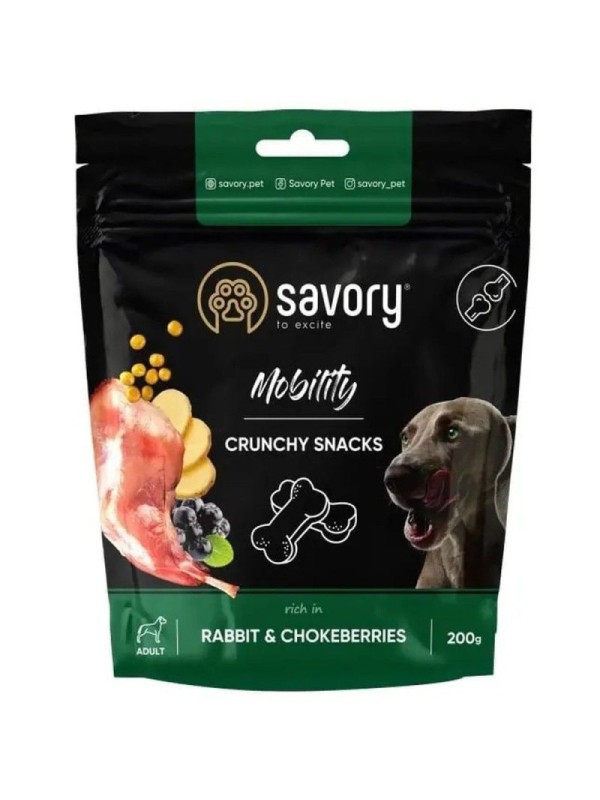 Ласощі Savory Dog Mobility Crunchy Snack з кроликом для собак 200 г (31362)