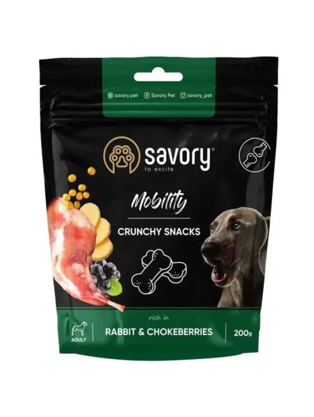 Лакомства Savory Dog Mobility Crunchy Snack с кроликом для собак 200 г (31362)