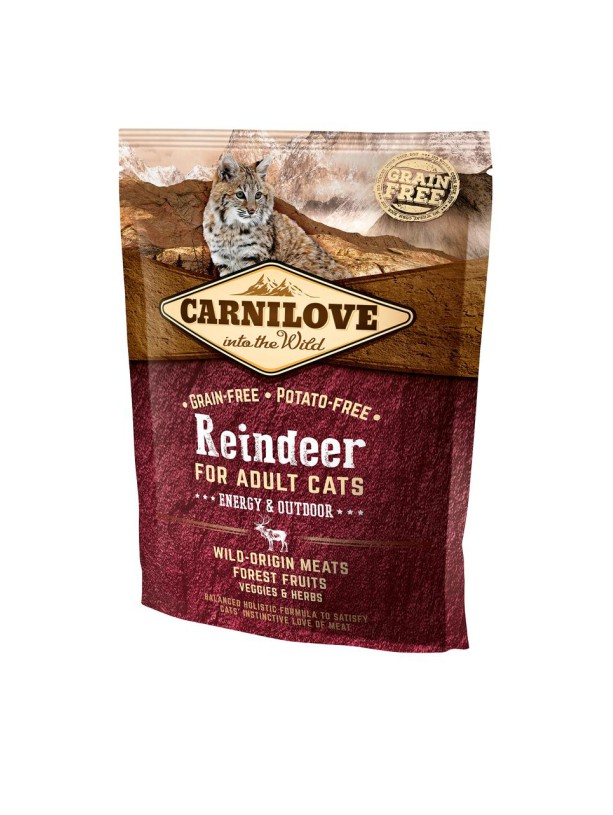 Carnilove Reindeer Energy Outdoors для кошек с мясом оленя 400 г