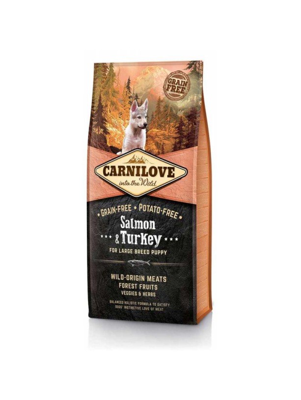 Carnilove Puppy Large Breed Salmon Turkey 12 кг сухий корм для цуценят великих порід з лососем