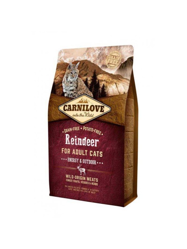 Carnilove Reindeer Energy Outdoors для котів з м'ясом оленя 2 кг
