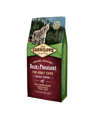 Carnilove Duck Pheasant Hairball Control 2 кг сухой корм для кошек с уткой и фазаном