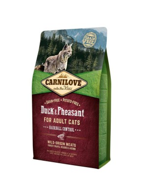 Carnilove Duck Pheasant Hairball Control 6 кг сухой корм для кошек с уткой и фазаном