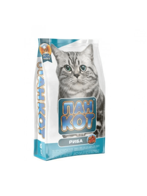 Пан Кот для кошек с рыбой 10 кг