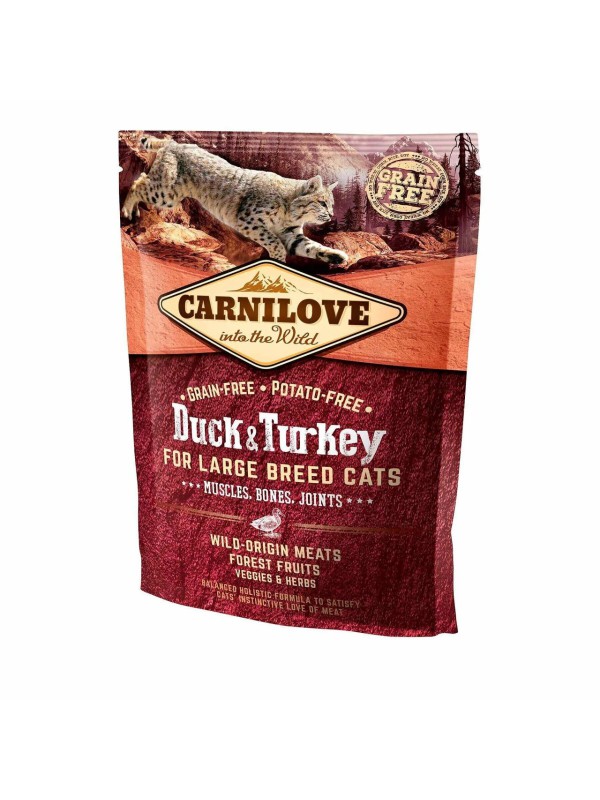 Carnilove Duck Turkey Large Breed для котів великих порід з качкою та індичкою 400 г