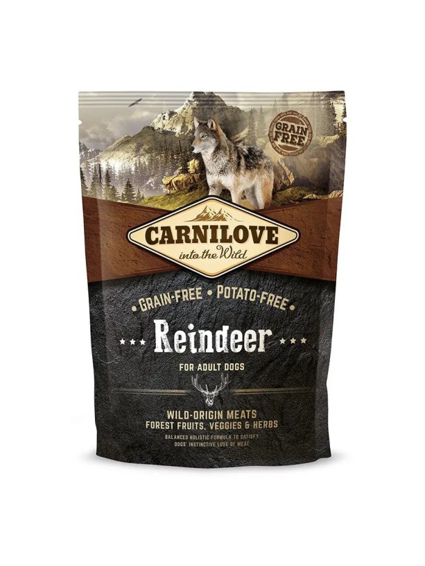 Carnilove Adult Raindeer для собак всех пород с олениной и кабаном 1.5 кг