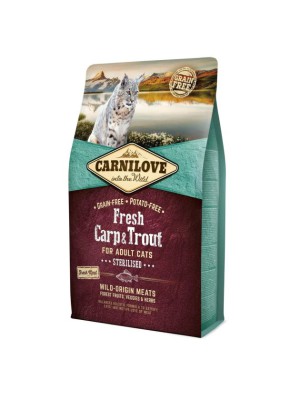 Carnilove Carp Trout Sterilised 2 кг сухой корм для стерилизованных кошек с карпом и форелью