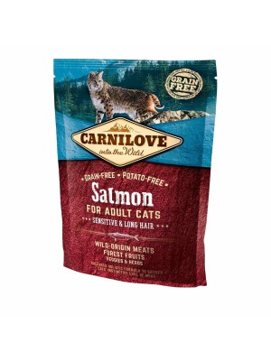 Carnilove Salmon Sensitive Long Hair для кошек с лососем 400 г