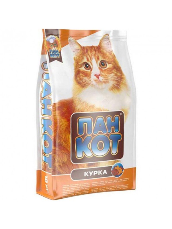 Пан Кіт сухий корм для котів з куркою 10 кг