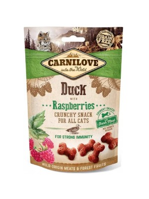 Лакомство для кошек Carnilove Cat Semi Moist Snack, утка и малина 50 г (100411)