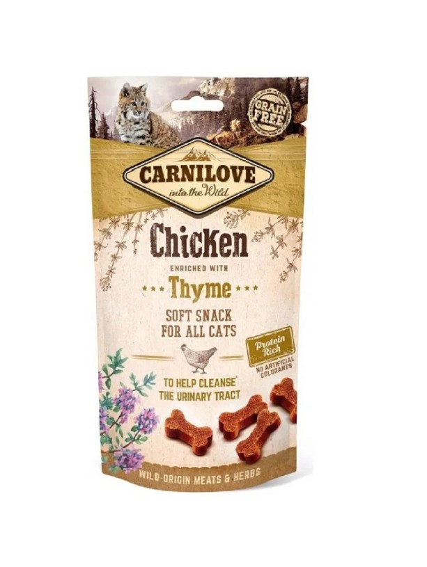 Лакомство для кошек Carnilove Cat Semi Moist Snack, курица и тимьян 50 г (111376)