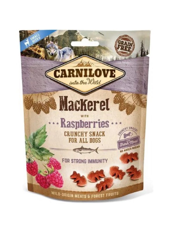 Ласощі для собак Carnilove Dog Crunchy Snack, скумбрія і малина 200 г (100409)