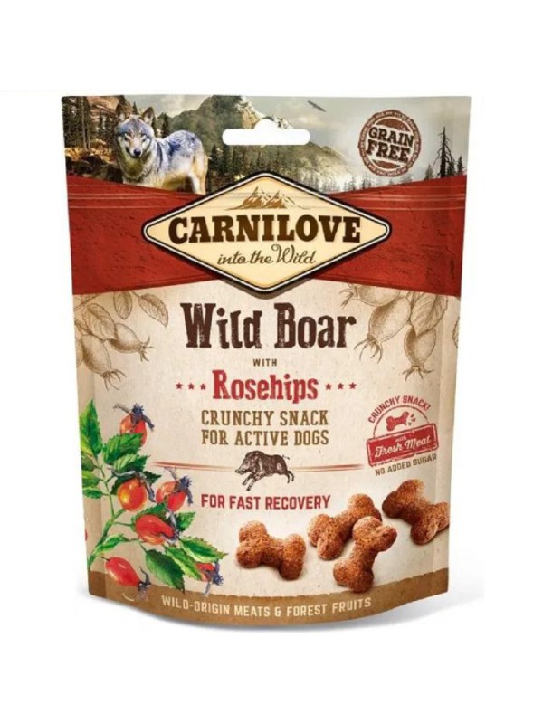 Ласощі для собак Carnilove Dog Crunchy Snack, дикий кабан та шипшина 200 г (100407)