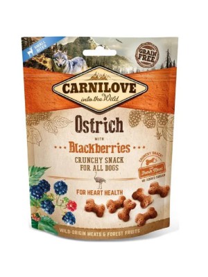 Лакомство для собак Carnilove Dog Crunchy Snack, мясо страуса и ежевика 200 г (100406)