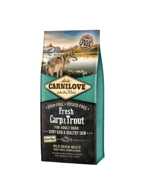 Carnilove Fresh Carp & Trout 12 кг сухой корм для собак всех пород с карпом и форелью