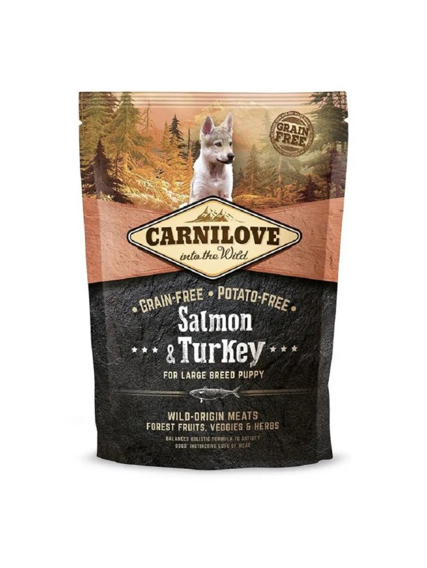Carnilove Puppy Large Breed Salmon Turkey для щенков крупных пород с лососем 1.5 кг
