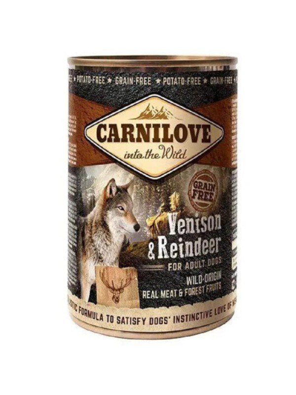 Вологий корм Carnilove Venison Reindeer паштет для собак з олениною 400 г (100133)