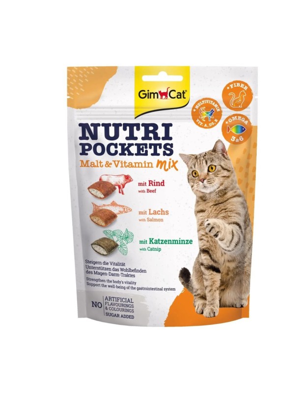 Ласощі для котів GimCat Nutri Pockets Malt-Vitamin Mix 150 г