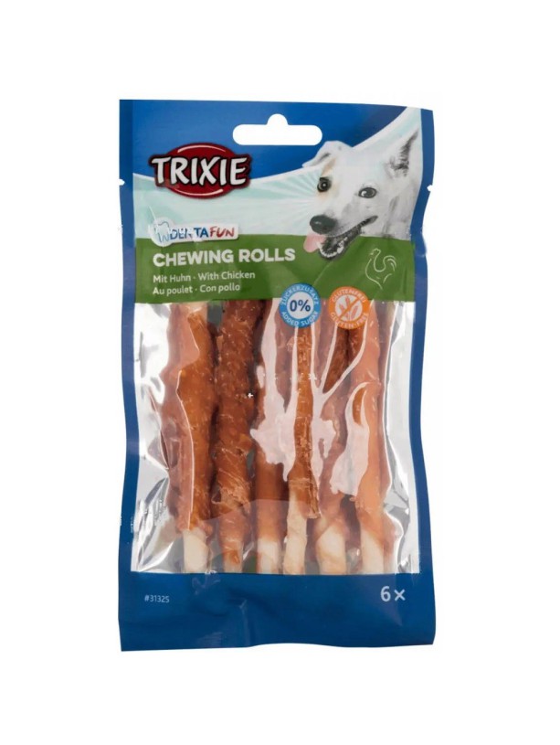 Лакомство для собак Trixie DENTAfun Палочка для чистки зубов, курица, 12 см, 6 шт., 70 г (31325)