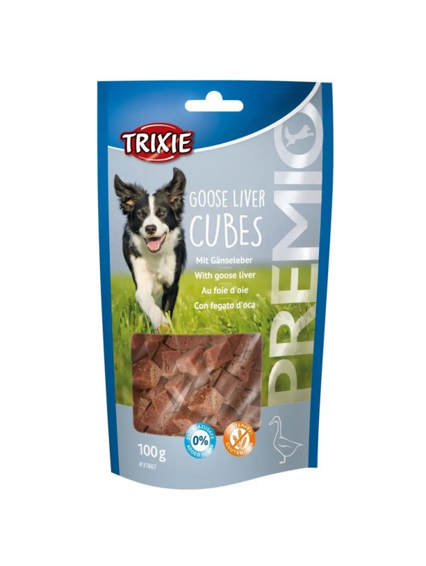 Ласощі для собак Trixie Premio Guse Liver Cubes, качина печінка 100 г (31867)
