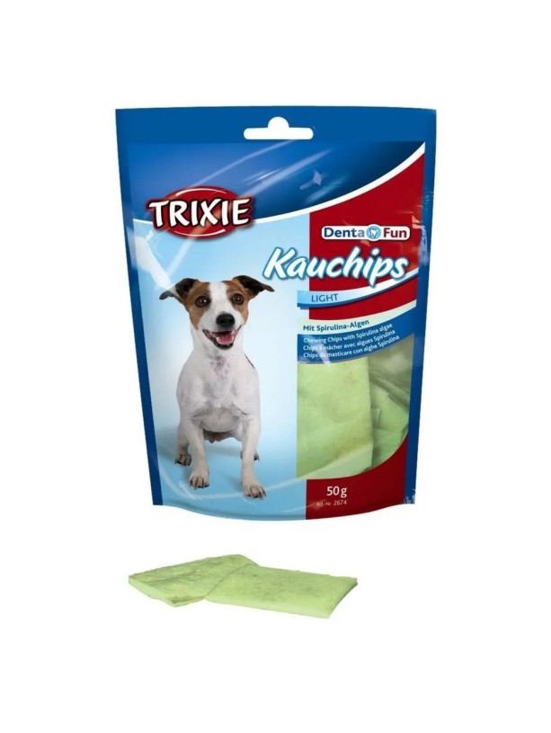 Лакомство для собак Trixie KauChips Light, со спирулиной, 50 г (2674)