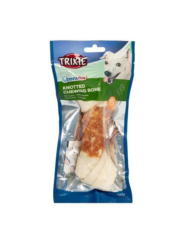 Лакомство для собак Trixie Кость для чистки зубов Denta Fun с курицей, 18 см, 1 шт., 120 г (31324_1шт)