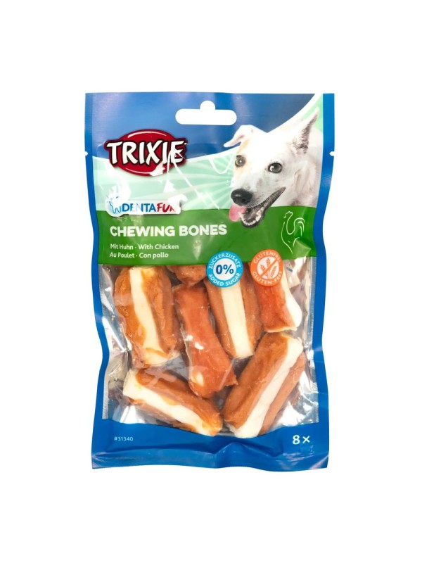 Лакомство для собак Trixie Кость для чистки зубов Denta Fun с курицей 5 см 8 шт. 120 г (31340)