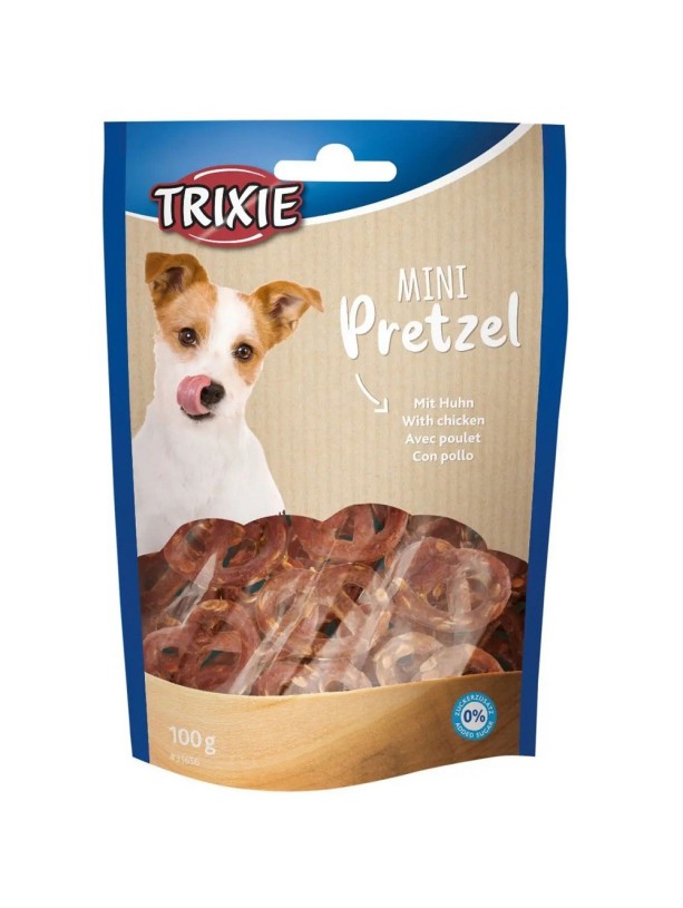 Лакомства для собак Trixie Mini Pretzels, крендель с курицей, 100 г (31656)