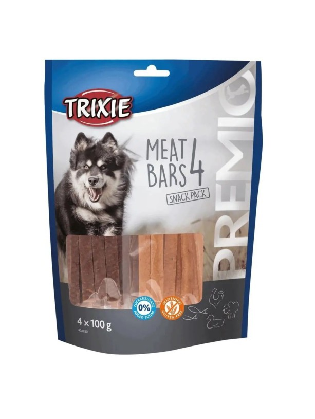 Лакомство для собак Trixie Premio 4 Meat Bars, с курицей, уткой, бараниной и лососем, 4 x 100 г (31853)
