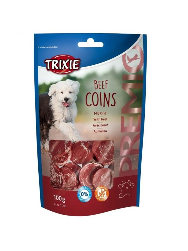 Лакомство для собак Trixie Premio Beef Coins, с говядиной 100 г (31706)