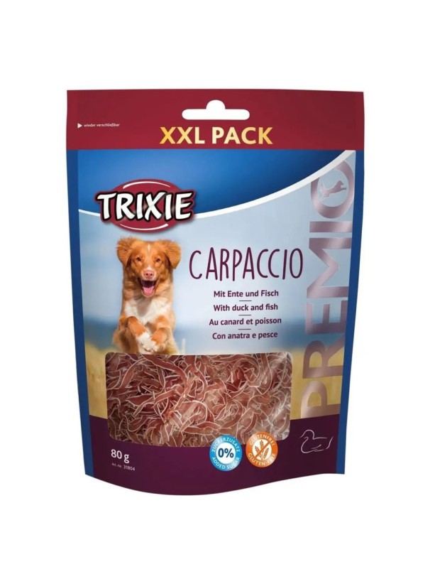 Ласощі для собак Trixie Premio Carpaccio, з качкою та рибою, 80 г (31804)