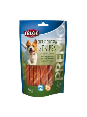 Лакомство для собак Trixie Premio Chicken Cheese Stripes, с курицей и сыром, 100 г (31586)
