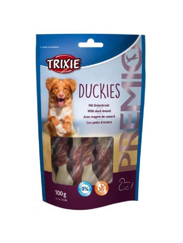 Лакомство для собак Trixie Premio Duckies, с уткой, 100 г (31538)