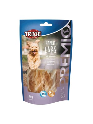 Лакомство для собак Trixie PREMIO Rabbit Ears, с кроличьими ушами и филе курицы, 80 г (31808)