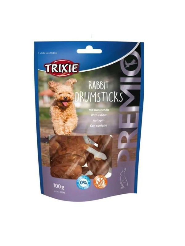 Лакомство для собак Trixie Premio Rabbit Drumsticks, с кроликом, 8 шт., 100 г (31546)