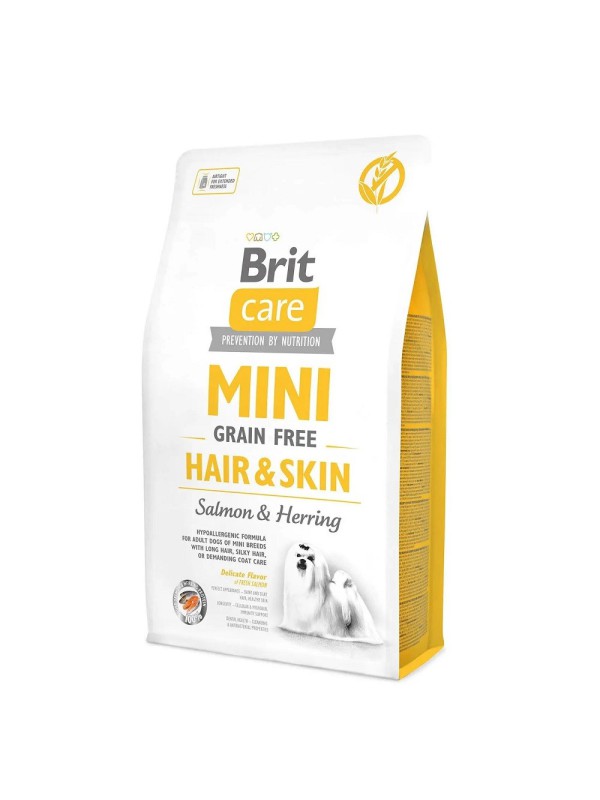 Brit Care Mini GF Hair & Skin для собак з лососем і оселедцем 2 кг