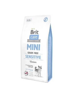 Brit Care Mini GF Sensitive 2 кг сухой корм для собак миниатюрных пород с чувствительным пищеварением с олениной