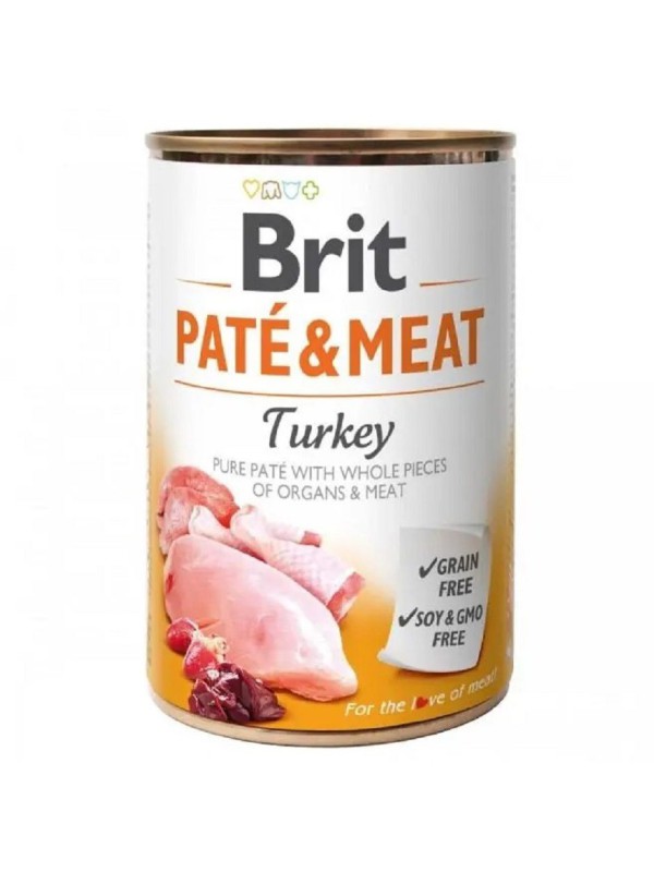 Brit Pate Meat Dog для собак паштет з індичкою 400 г