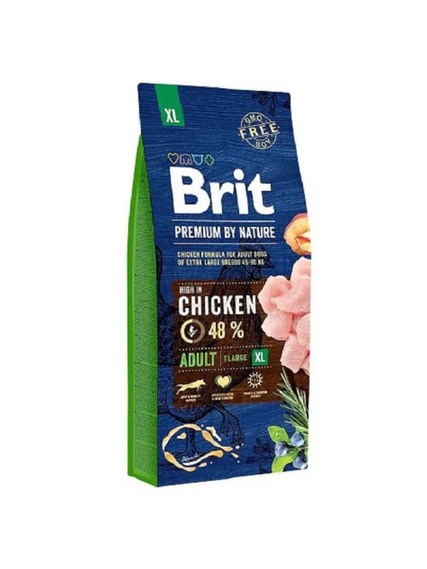 Brit Premium Dog Adult XL 15 кг сухий корм для собак гігантських порід з куркою