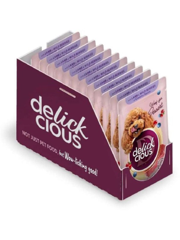 Delickcious (Делішес) 85 г вологий корм зі смаком борщу з яловичиною для котів і собак
