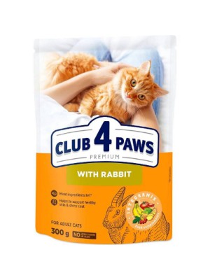 Клуб 4 Лапы Premium Chicken для кошек с кроликом 300 г