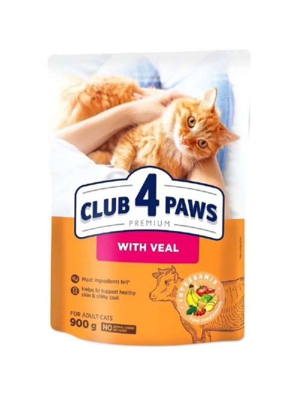Клуб 4 Лапи Premium Veal для котів з телятиною 900 г