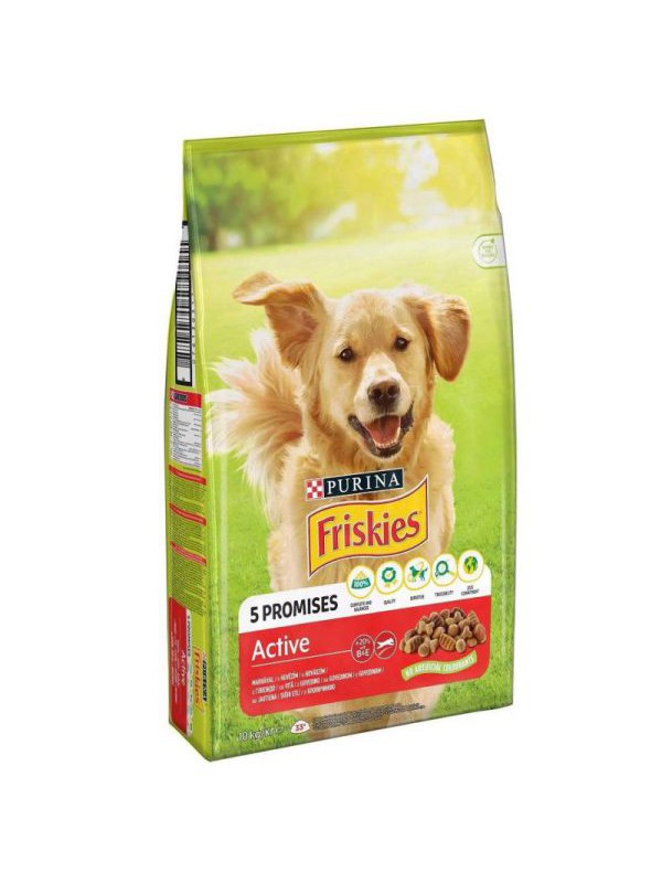 Purina Friskies Active для дорослих активних собак з яловичиною 10 кг