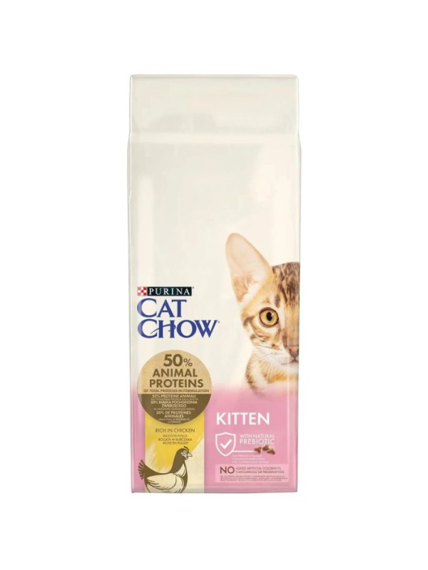Cat Chow Kitten 1.5 кг сухий корм для кошенят з куркою