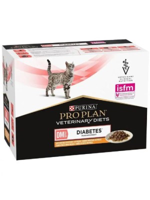 Purina Pro Plan Veterinary Diets DM Diabetes Managment для кошек в соусе с курицей 10х80 г